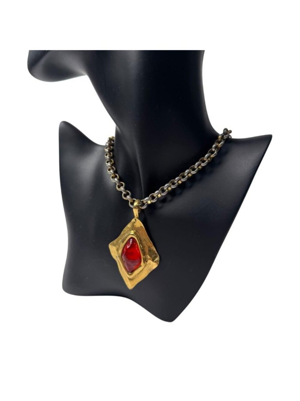 Saint Laurent Yves Vintage Necklace Color Stone